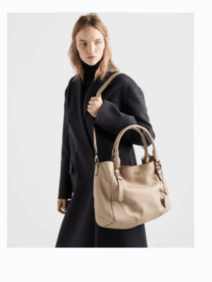 [프라다] 라지 레더 토트백 1BG602