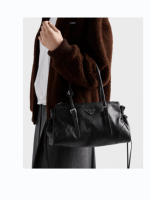 [프라다] 보니 미디엄 글라쎄 가죽 토트백 1BG628