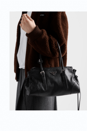 [프라다] 보니 미디엄 글라쎄 가죽 토트백 1BG628