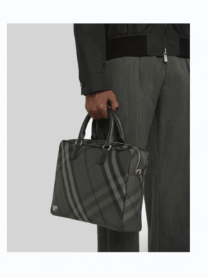 [버버리] 다크 체크 브리프 케이스 8097348