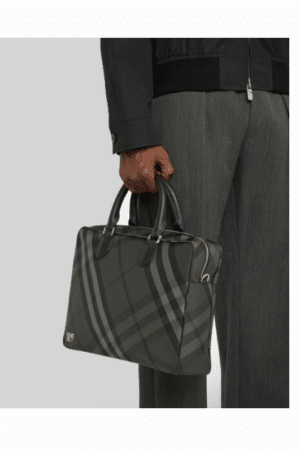 [버버리] 다크 체크 브리프 케이스 8097348