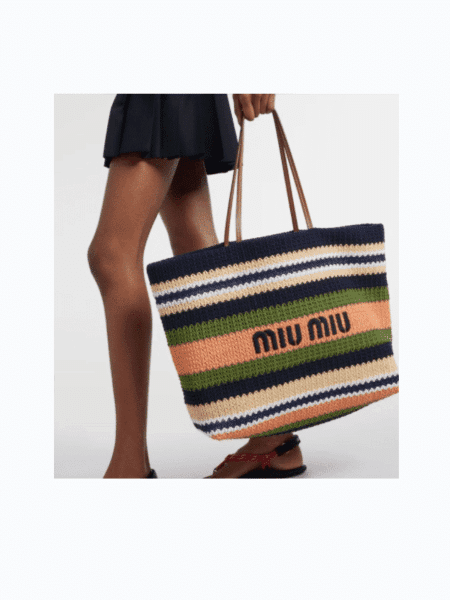 [미우미우] 라피아 및 코튼 토트 백 5BG228_2DO3_F03QS_V_OOO