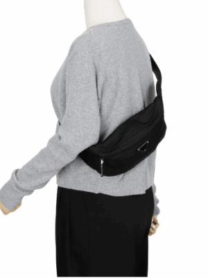 [프라다] 나일론 사피아노 레더 벨트백 2VL034