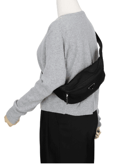 [프라다] 나일론 사피아노 레더 벨트백 2VL034