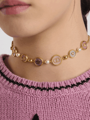 [디올] D-Luck 쇼트 네크리스 N3159WOMPL