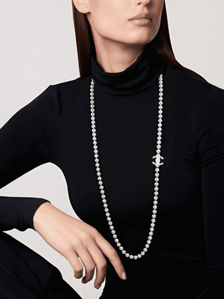 [샤넬] 롱 진주 목걸이