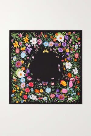 [구찌] 플로라 프린트 실크 까레 스카프 (2 COLORS)