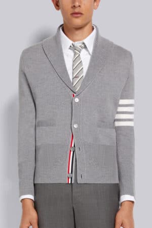 [톰브라운] 밀라노 스티치 메리노 울 4-바 숄 칼라 가디건 (2 COLORS)