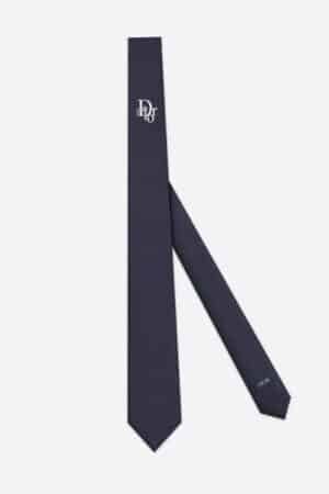 [디올] ERL 로고 자수 실크 넥타이 (2 COLOR)