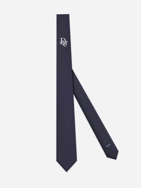 [디올] ERL 로고 자수 실크 넥타이 (2 COLOR)