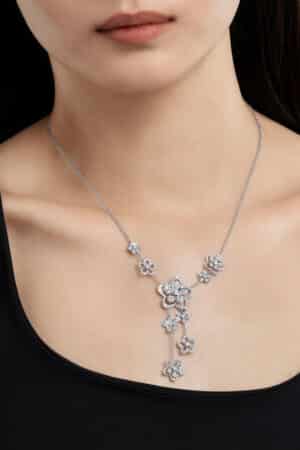 [그라프] 와일드 플라워 다이아몬드 드롭 네클리스 RGN754