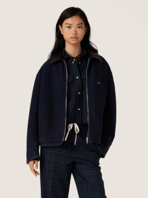 [미우미우] 워시드 울 블루종 재킷 ML1118