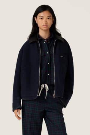 [미우미우] 워시드 울 블루종 재킷 ML1118