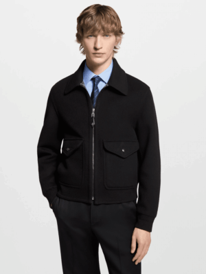 [루이비통] 울-실크 더블 페이스 블루종 1AGMQF