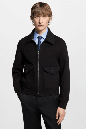 [루이비통] 울-실크 더블 페이스 블루종 1AGMQF