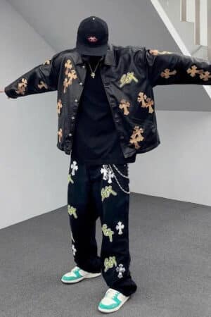 [크롬하츠] 섹스 레코즈 레더 재킷