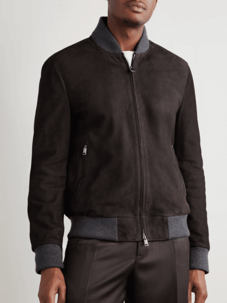 [브리오니] 스웨이드 블루종