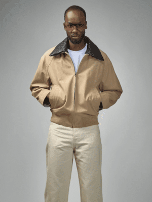 [보테가베네타] 남성 인트레치아토 칼라 블루종 재킷