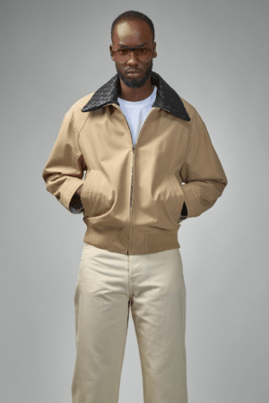 [보테가베네타] 남성 인트레치아토 칼라 블루종 재킷