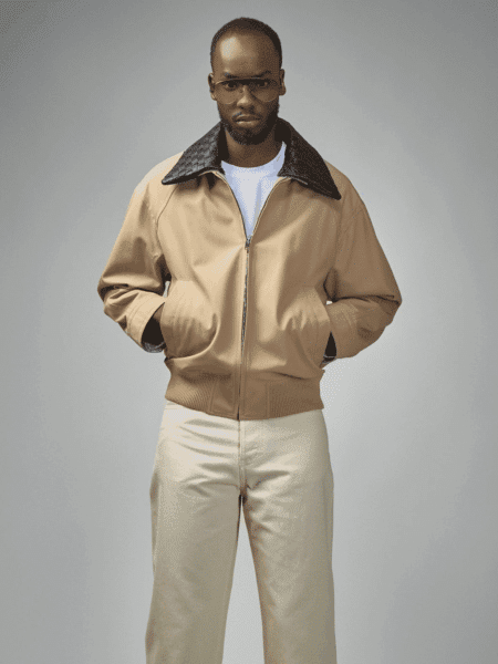 [보테가베네타] 남성 인트레치아토 칼라 블루종 재킷