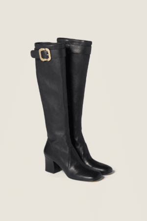 [미우미우] 버클 장식 나파 가죽 부츠 5W548E