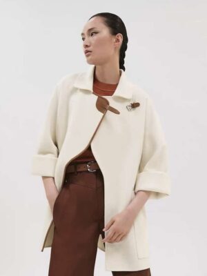 [에르메스] 레더 패치 캐시미어 오버코트 재킷 (2 COLORS)