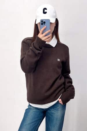 [셀린느] 트리옹프 크루넥 스웨터 2AC85048T