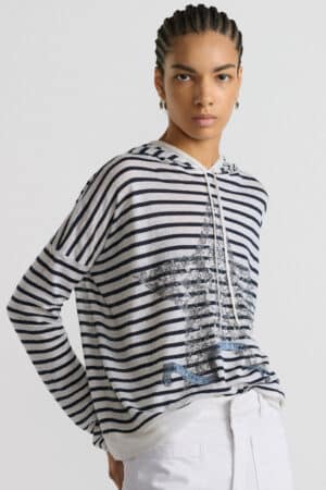 [디올] Dior Marinière 후드 니트 톱