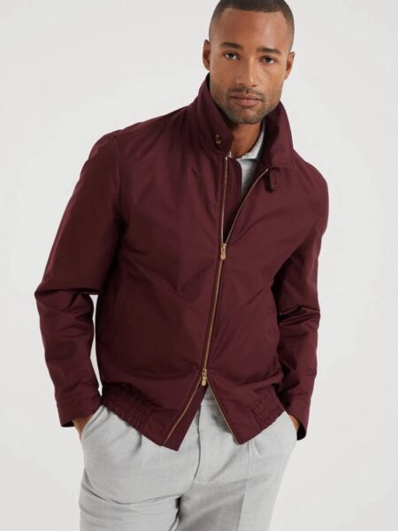 [브루넬로 쿠치넬리] 코튼-폴리에스터 보머 재킷 (2 COLORS)