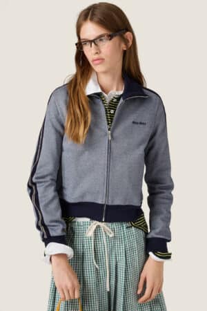 [미우미우] 저지 지퍼 스웨트셔츠 MJL947