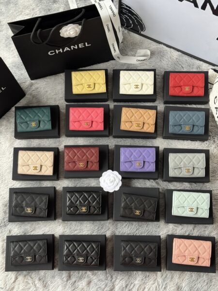 [샤넬] 클래식 똑딱이 플랩 카드지갑 AP0214 (19 Colors)