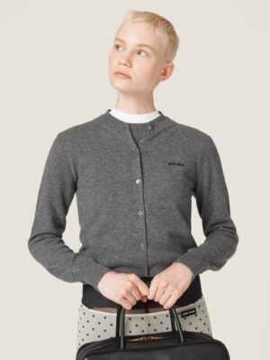 [미우미우] 캐시미어 니트 가디건 MMF787