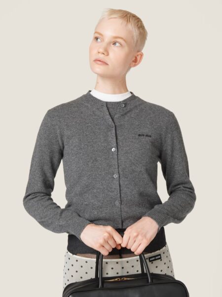 [미우미우] 캐시미어 니트 가디건 MMF787