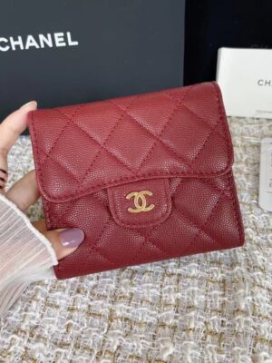 [샤넬] 반지갑 여성 클래식 캐비어 3단지갑 AP0231