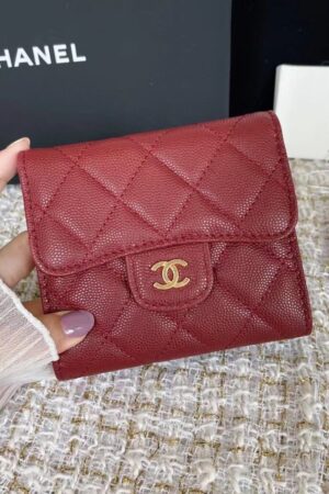 [샤넬] 반지갑 여성 클래식 캐비어 3단지갑 AP0231