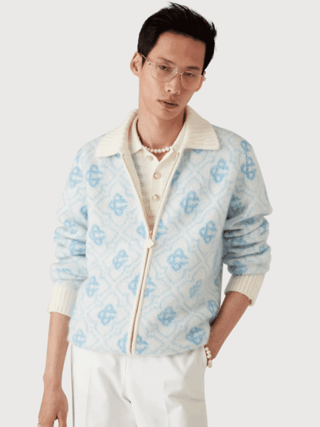 [카사블랑카] 모헤어 모노그램 지퍼 점퍼 MPF25KW