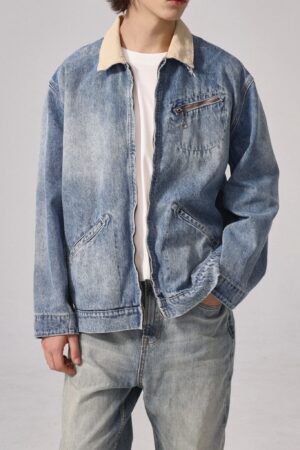 [메종 마르지엘라] Distressed 데님 자켓 S50AM0636