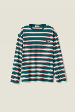 [미우미우] 롱슬리브 코튼 저지 티셔츠 MJL014