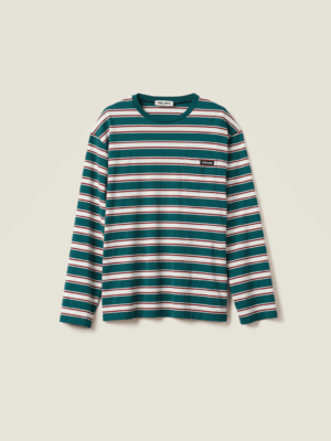 [미우미우] 롱슬리브 코튼 저지 티셔츠 MJL014