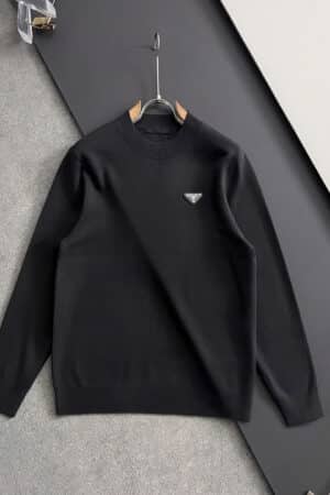 [프라다] 엘보우 패치 크루넥 스웨터 (2 COLORS)