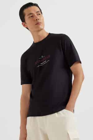 [브루넬로 쿠치넬리] 프린트 코튼 티셔츠 (4 COLORS)