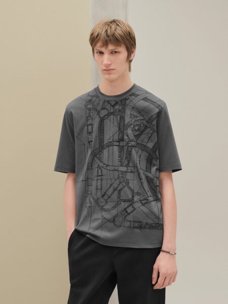 [에르메스] "Cavalcadour Griffonne" 자수 티셔츠 (3 COLORS)