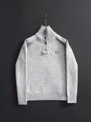 [디올] 터틀넥 버튼업 스웨터 (2 COLORS)