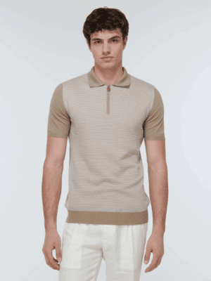 [키톤] 코튼 집업 폴로 셔츠 (2 COLORS)