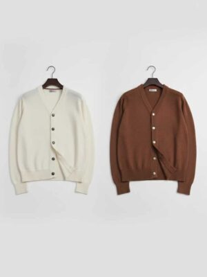 [브루넬로 쿠치넬리] 메탈 버튼 가디건 (2 COLORS)