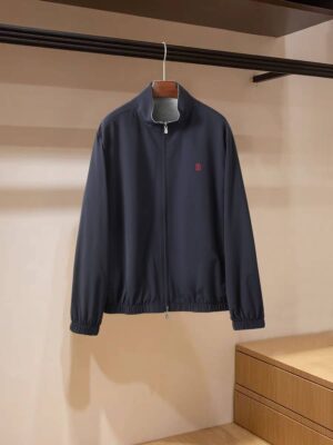 [브루넬로 쿠치넬리] 로고 자수 리버서블 재킷 (2 COLORS)