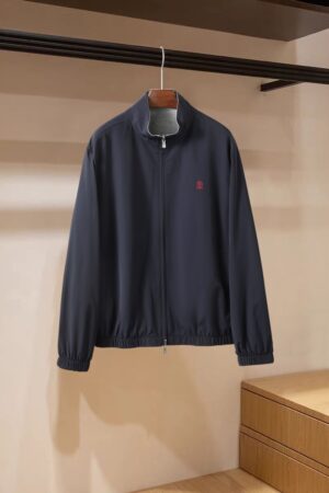 [브루넬로 쿠치넬리] 로고 자수 리버서블 재킷 (2 COLORS)