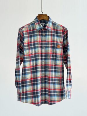 [로에베] 코튼 체크 셔츠