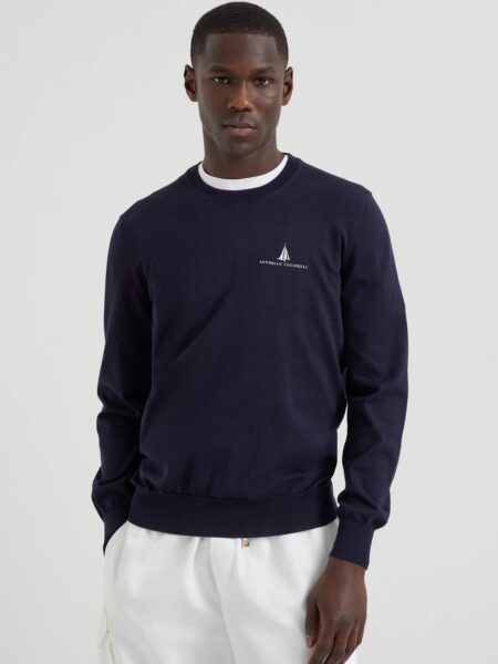 [브루넬로 쿠치넬리] 라이트웨이트 자수 니트웨어 (5 COLORS)