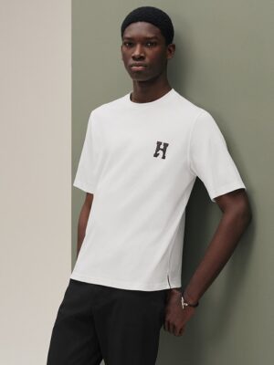 [에르메스] H'Cheval” 가죽 디테일 티셔츠 (2 COLORS)